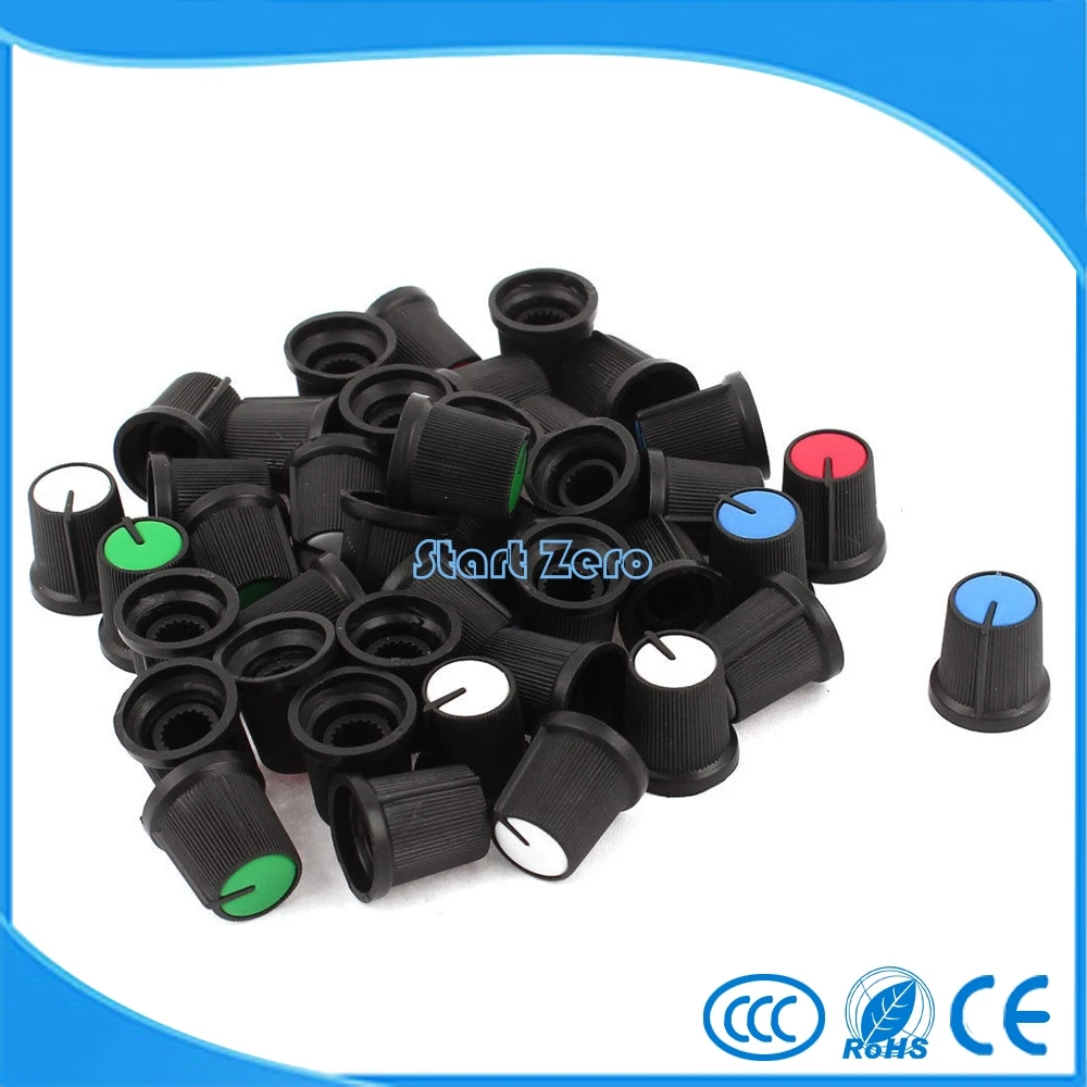 2 шт. диаметр вала 6 мм пластмассовая Резьбовая втулка конический вал громкость