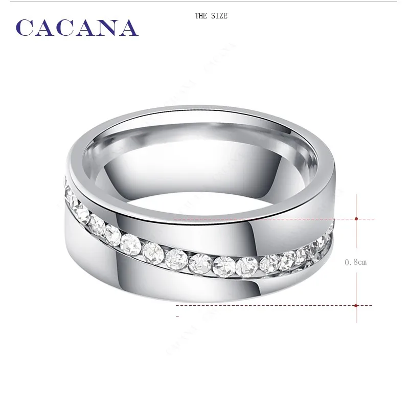 CACANA кольцо женское со стразами серебряное