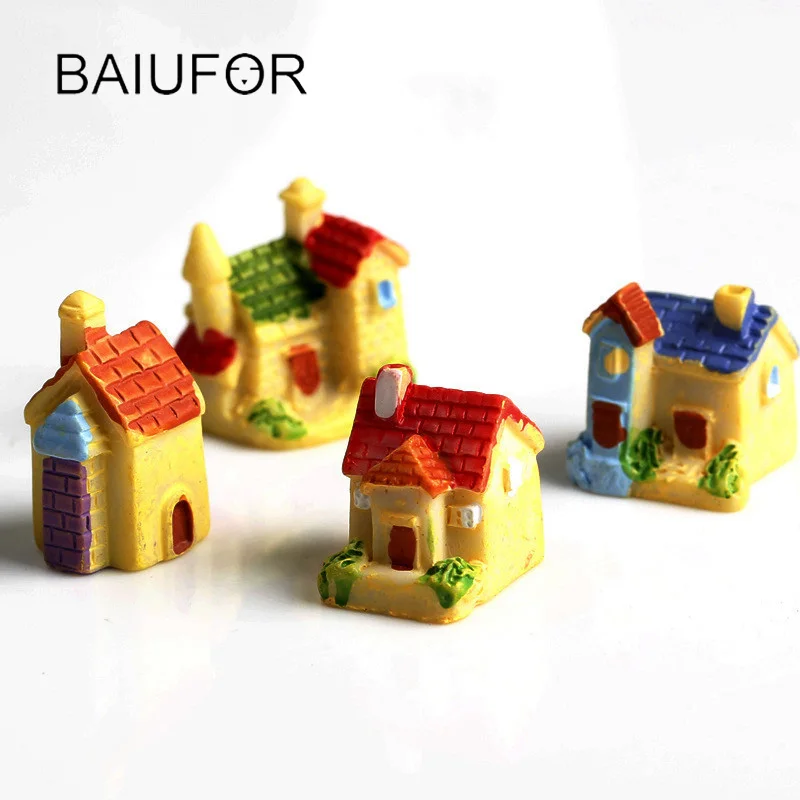 Мини хижина/замок/церковь/ветряная мельница дом мини садовое украшение