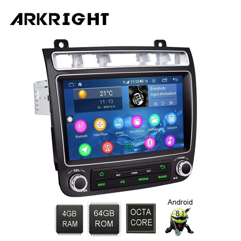 ARKRIGHT 8 ''4+ 64gb 1 din Android 8,1 автомобильный Радио/Автомобильный мультимедиа/dvd-плеер быстрая загрузка/4G для VW Volkswagen Touareg 2010