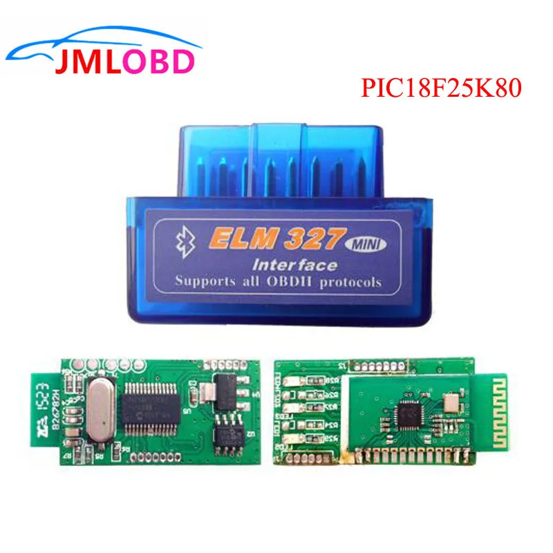 Лучшая фурнитура V1.5 чип PIC18F25K80 ELM327 Bluetooth считыватель кодов автомобиля Super MINI ELM 327