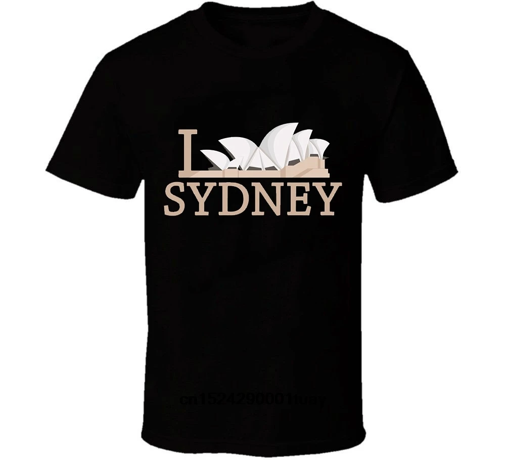 

Fashion Fun Graphic I Love Sydney Opera T-Shirt