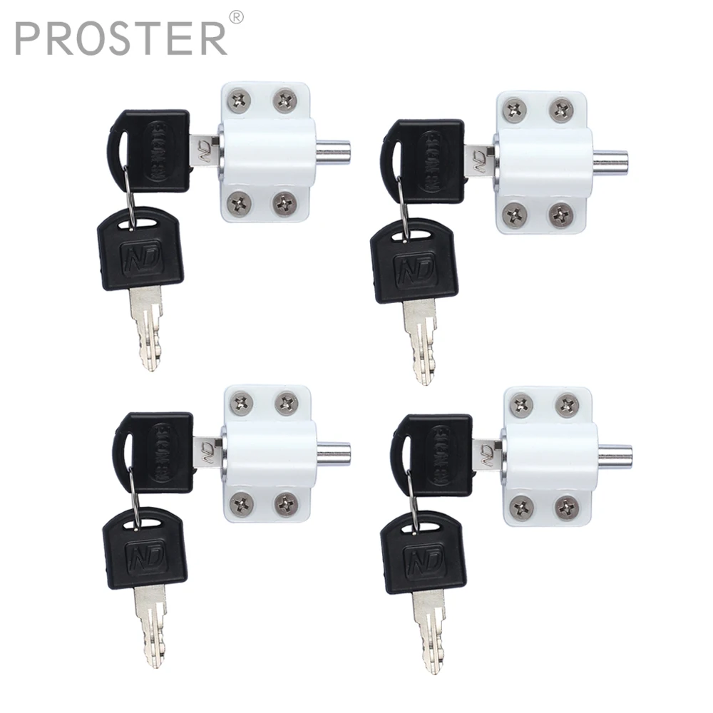 Proster 4 шт. замок для раздвижных окон с ключом защита детей Противоугонный дверной