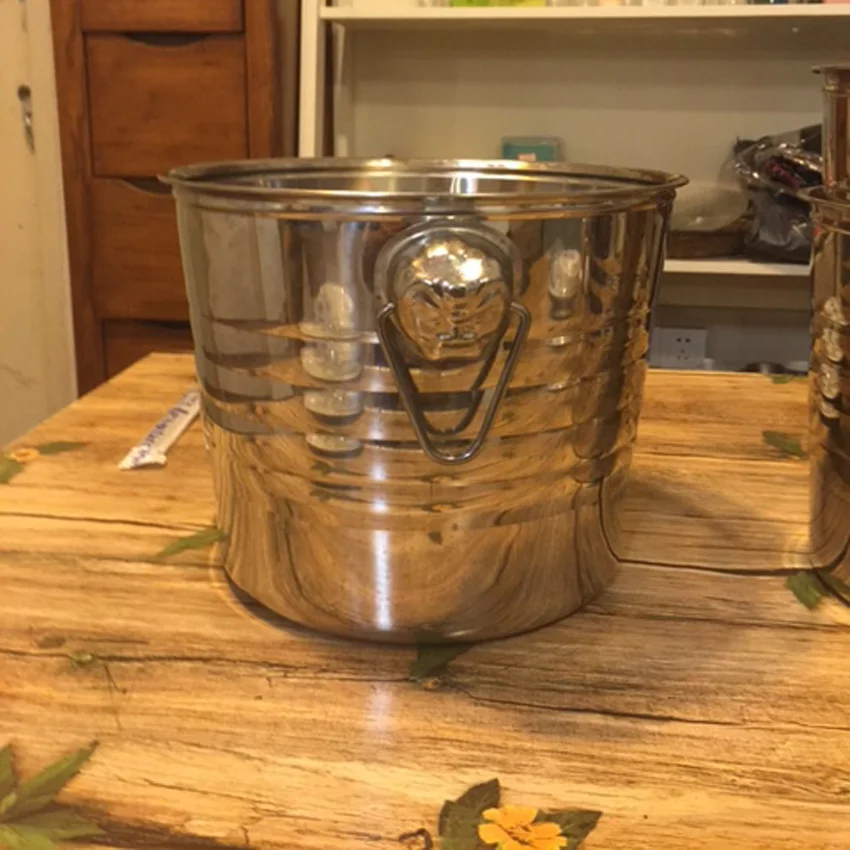 Small size thick stainless steel Ice bucket/KTV Club champagne ice bucket/wine bucket |