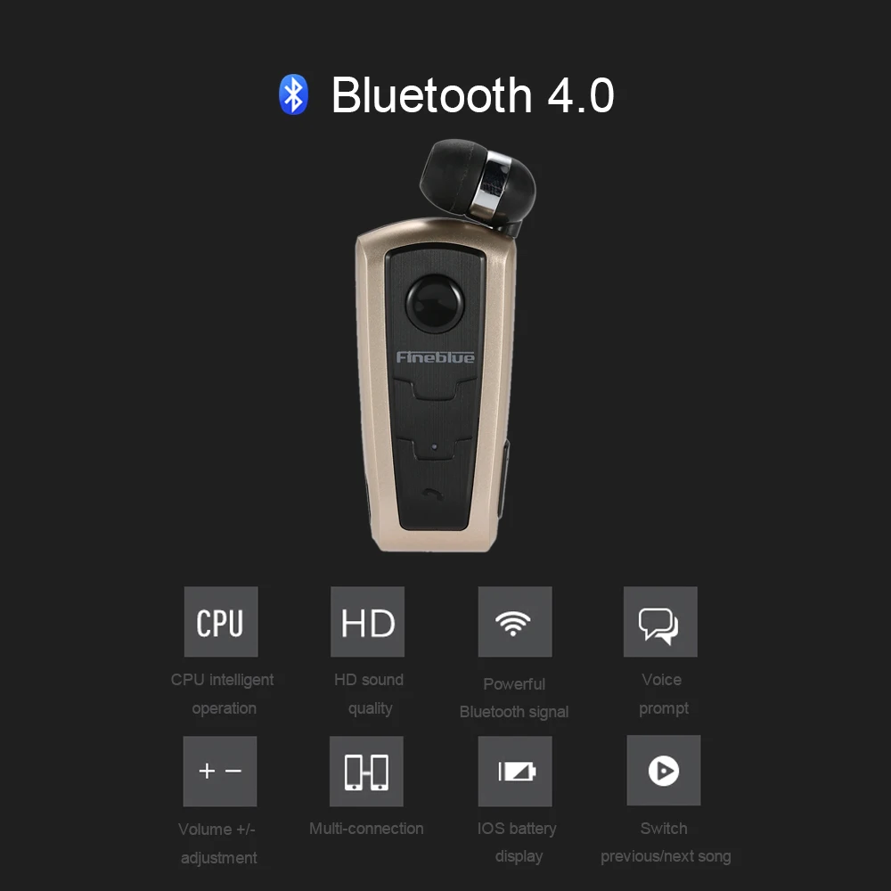 Горячие настоящие Fineblue F910 Беспроводной Bluetooth наушники гарнитура наушники-вкладыши виброзвонок носить клип Bluetooth наушники для телефона