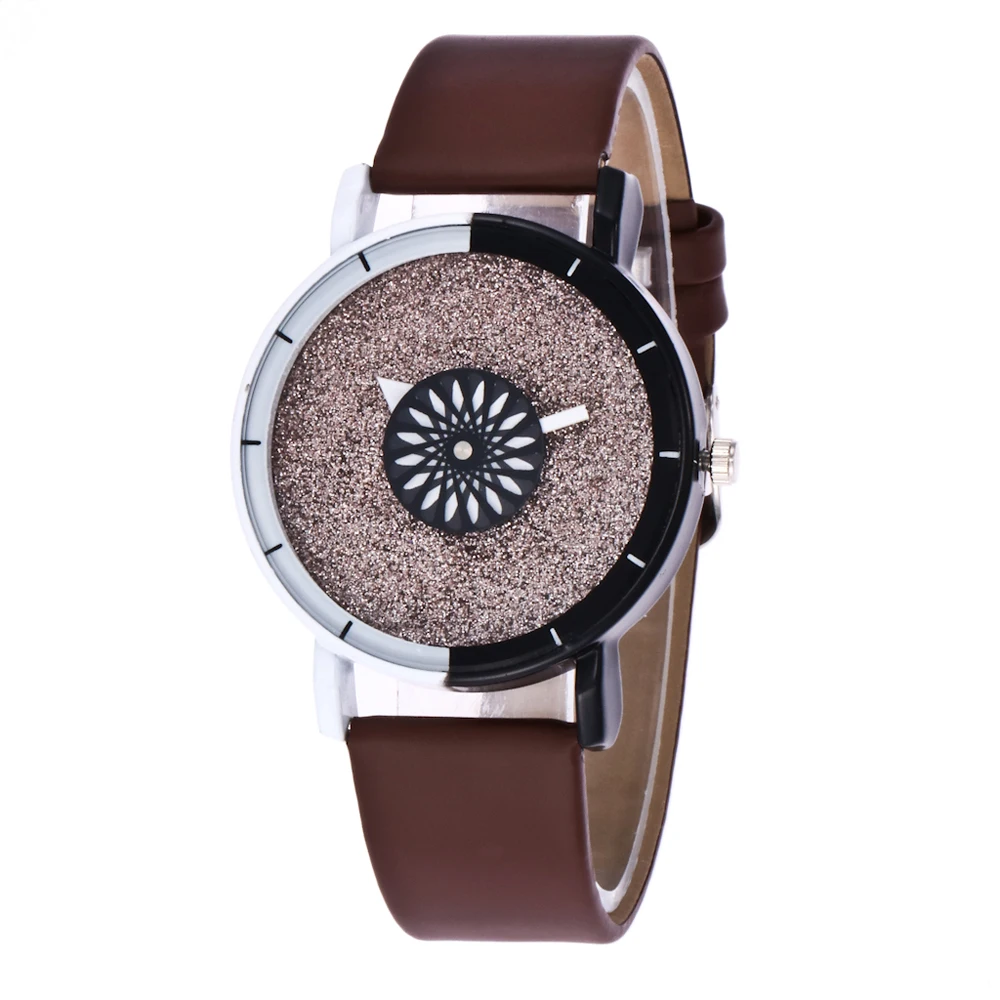 Часы наручные женские кварцевые с кожаным ремешком популярный товар для девушек