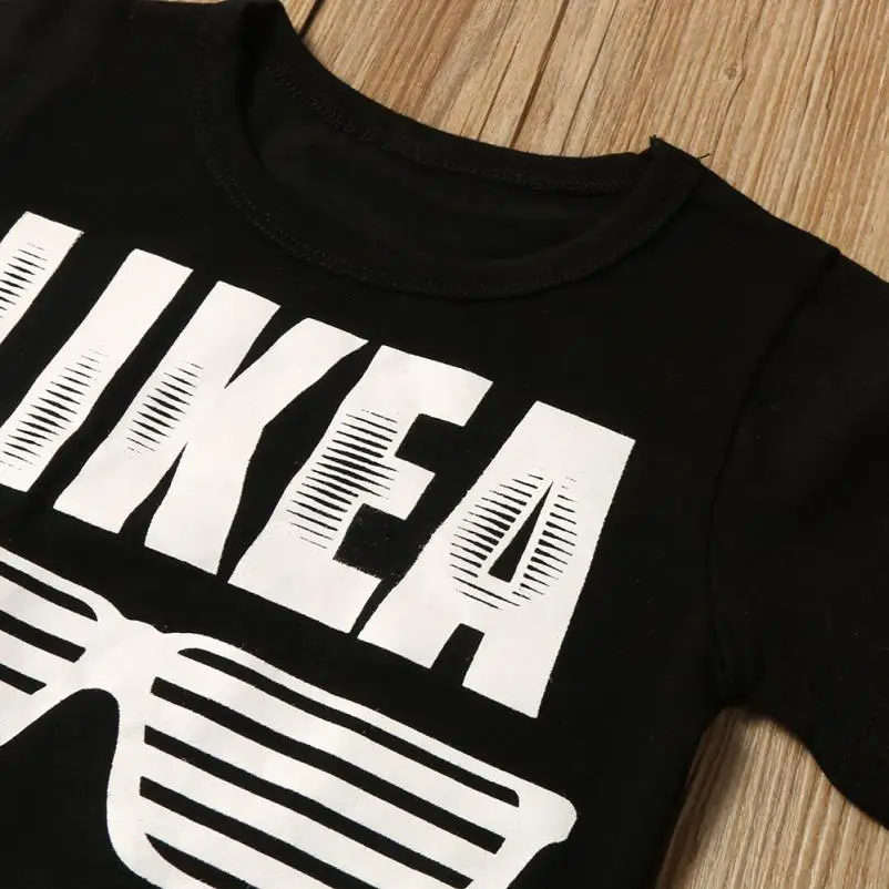 2017 summer 1Set Toddler Kids Baby Boys Outfit Clothes Letter Print T-shirt+Haren Long Pants | Детская одежда и обувь