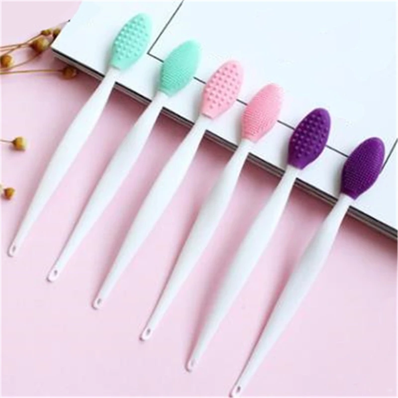 

1PC Silicone Facial Brush Cleanser Exfoliating Blackhead Remover Facial Nose Brush Tool