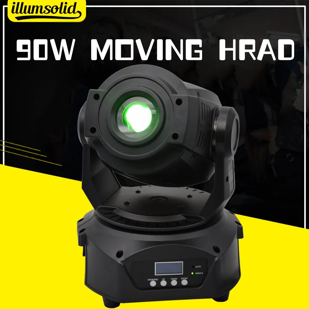 Высокая мощность 90 w СИД moving головной свет бальные для ди Джея сцены Освещение Gobo
