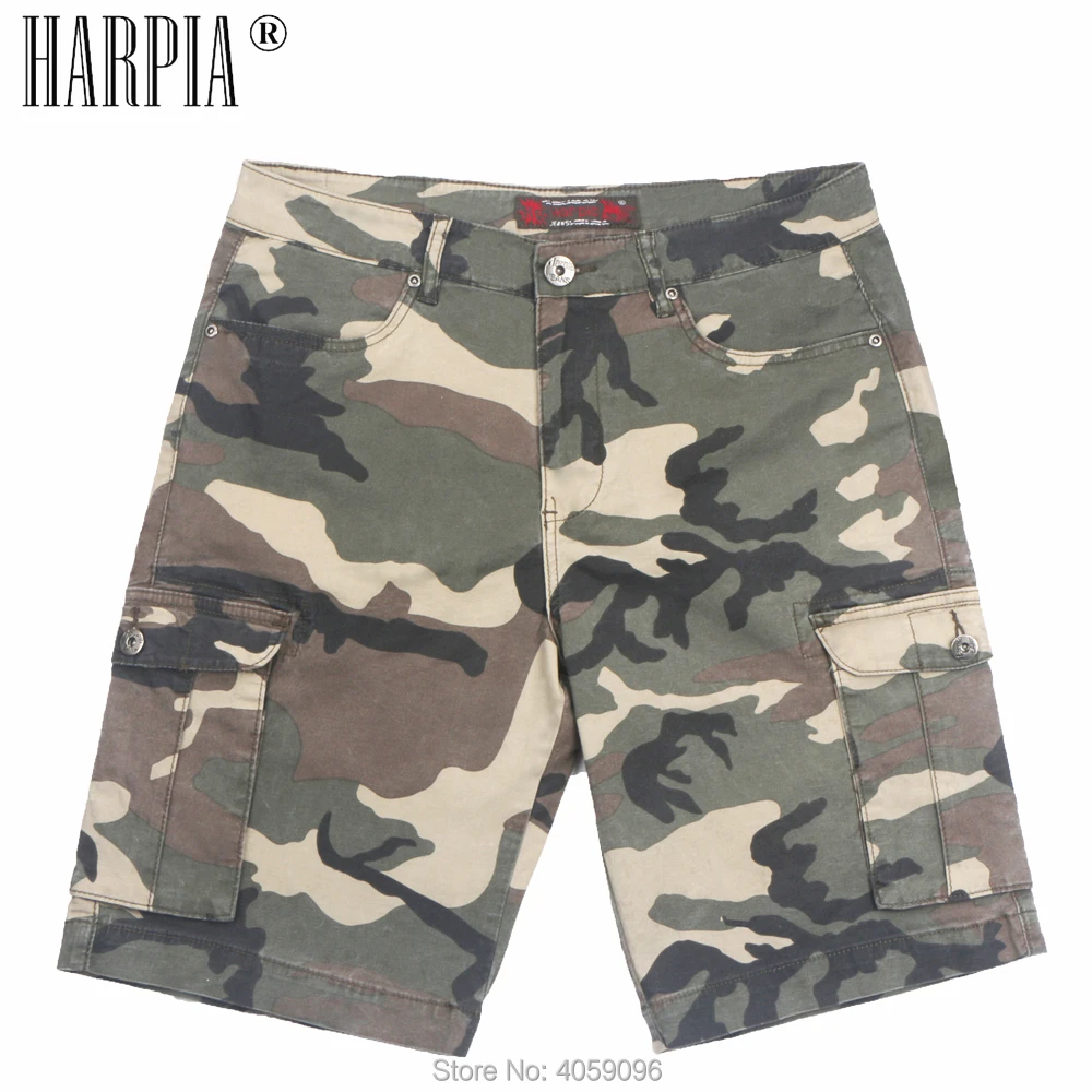 HARPIA мужские свободные повседневные шорты Карго камуфляжные Зеленые Короткие