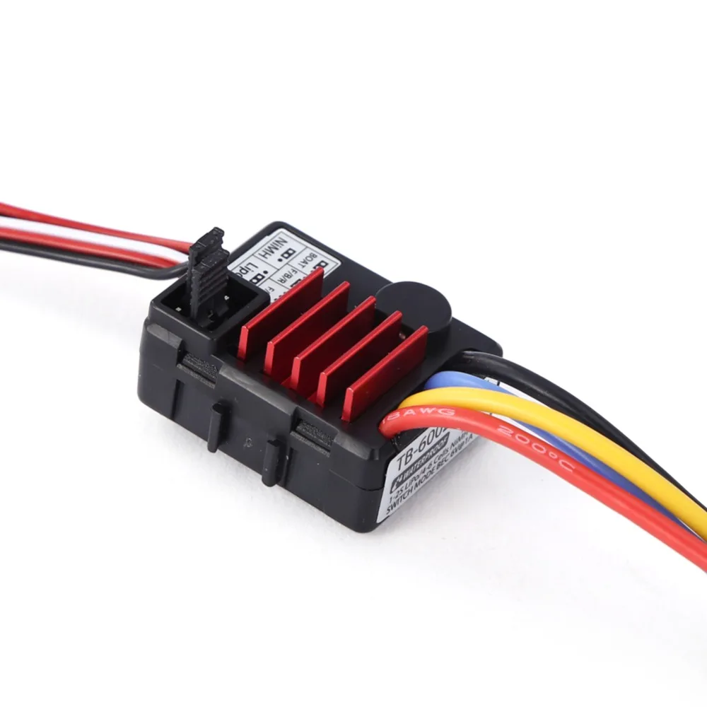 Водонепроницаемый 25A TB-60025 ESC Матовый регулятор скорости 1A/6 V BEC для 1/18 1/24 RC