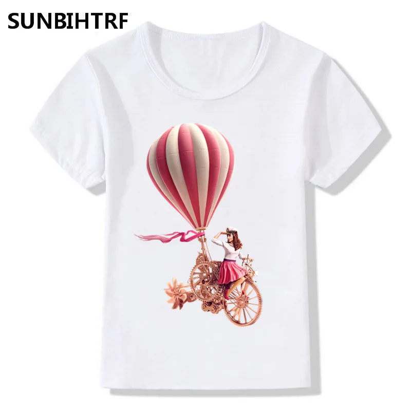 Красивые розовые забавные детские футболки с принтом воздушного шара топы