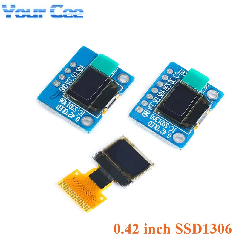 0,42 дюймовый белый oled-дисплей ЖК-модуль IIC/SPI интерфейс SSD1306 72*40 0,42”