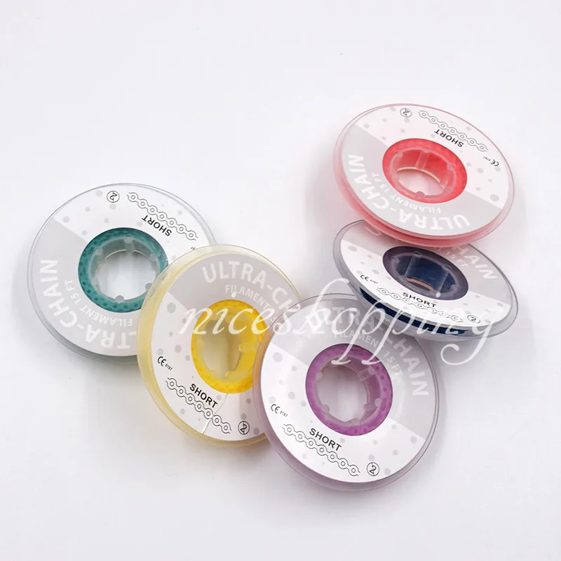 OSLDENT 10 рулонов цветные Стоматологические Ортодонтические эластичные цепи