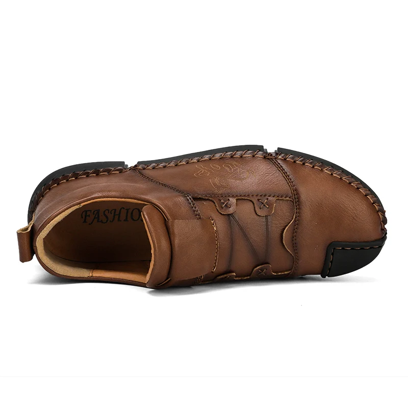 Мужские кожаные туфли на плоской подошве черные повседневные Мокасины мягкие