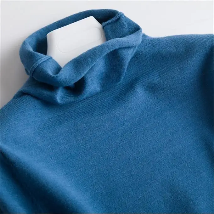 blue Осенне-зимний свитер, женский свитер, кашемировый свитер, водолазка, пуловер, вязанная зимняя одежда, женский свитер размера плюс, топы - Цвет: blue