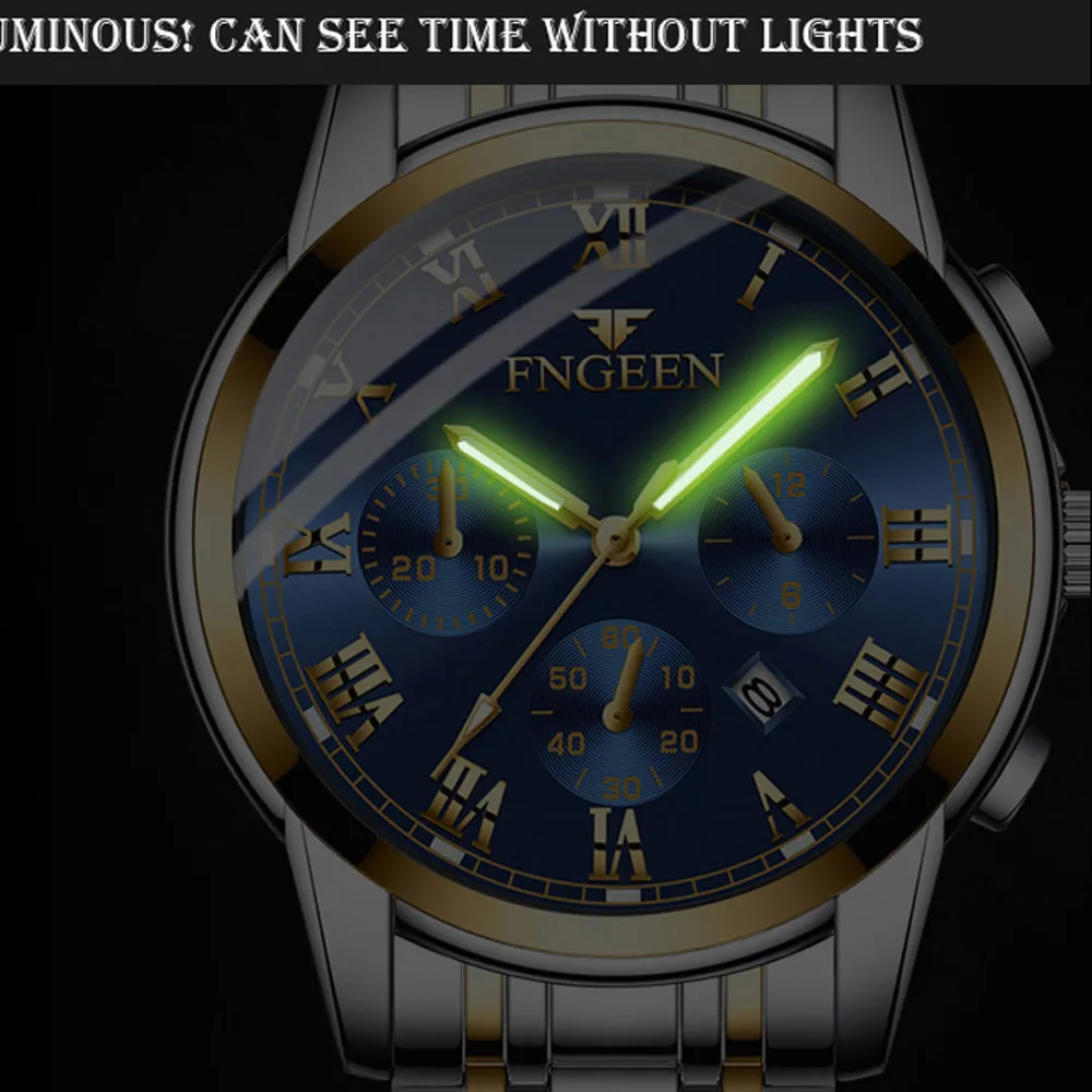 FNGEEN Relojes Hombre часы мужские модные спортивные кварцевые наручные Роскошные деловые