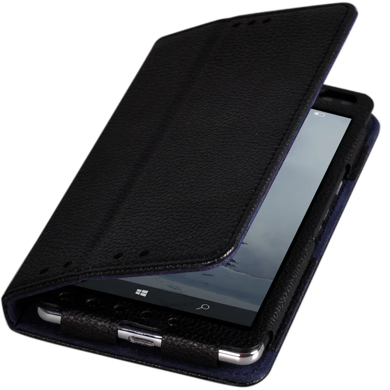 Флип чехол из искусственной кожи для HP Elite X3 книжка с магнитной подставкой и