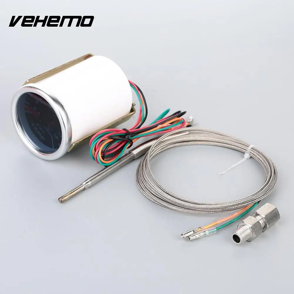 Красный указатель Motormeter Универсальный выхлопных газов датчик прибора Панель