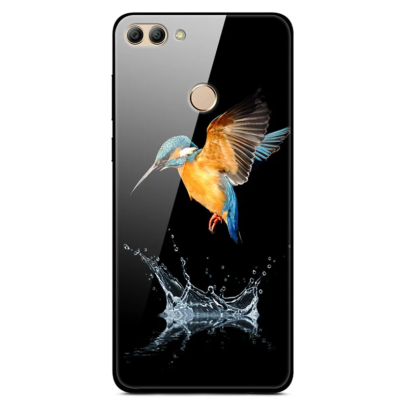 Жесткий чехол для huawei Y9 чехол из закаленного стекла задний корпус силиконовый бампер чехлы для телефона для huawei Y9 FLA-LX1 Y 9 Y92018 - Цвет: 6
