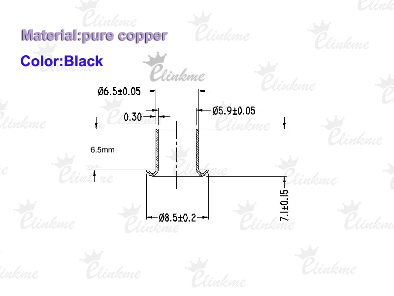 500 штук/пакет #8 8 7 2 1/4 &quotGun_black кобура из чистой меди для ногтей Kydex ножные ножны
