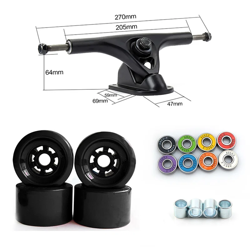 Hot wheels track 78A 90mm Long board Wheel 8inch truck longboard ABEC 11 подшипников втулки аксессуары | Спорт и