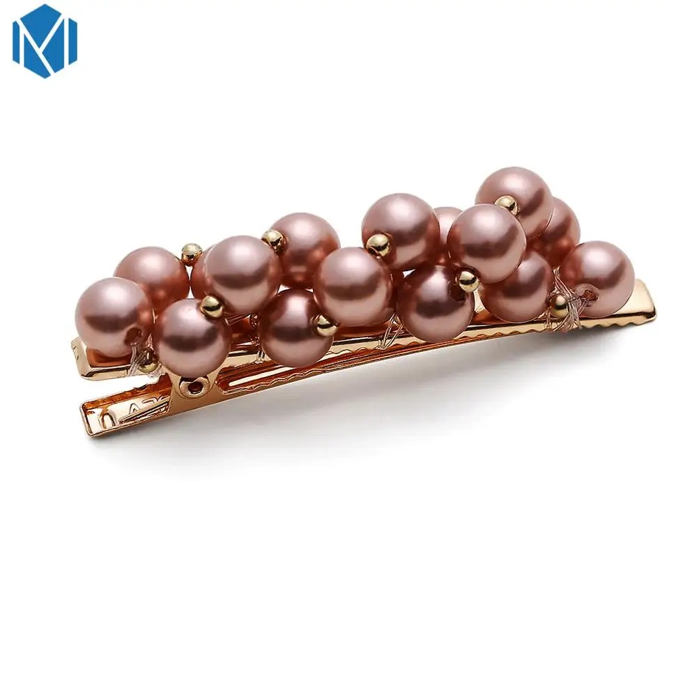 2.4inch brown pearl M MISM 1 шт. Лидер продаж металлические заколки для волос женские головные уборы длинные заколки для элегантных леди аксессуары для волос - Цвет: 2.4inch brown pearl