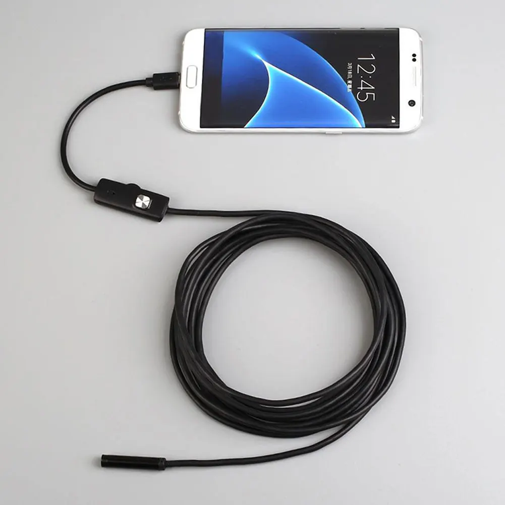 1 5 м 7 мм водонепроницаемый IP67 Android эндоскоп осмотр USB бороскоп трубка змея мини