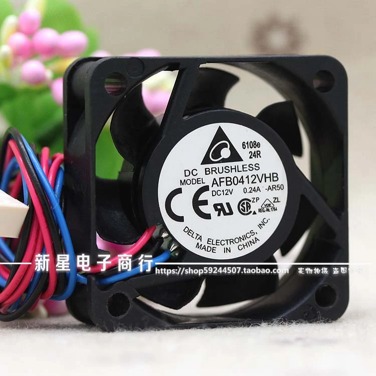 Квадратный вентилятор для сервера Delta Electronics AFB0412VHB -AR50, 12 В постоянного тока, 0,24 А, 4-проводной