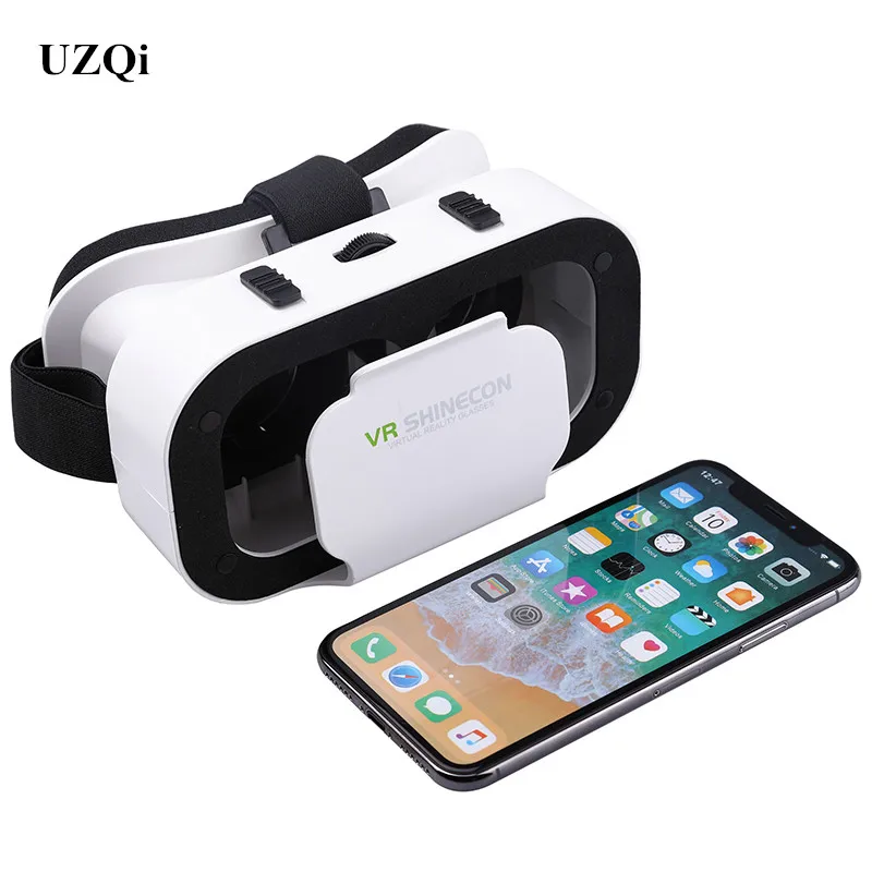 UZQi Очки виртуальной реальности SHINECON G05A 3D гарнитура для очков 4 7 6 0 дюймов Android iOS