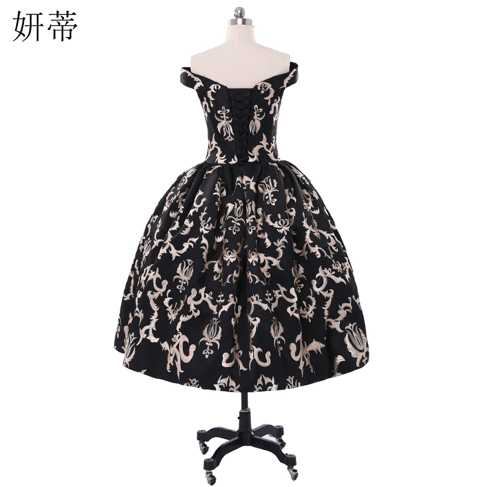 Атласное Бальное Платье с вышивкой винтажное бальное платье до середины икры