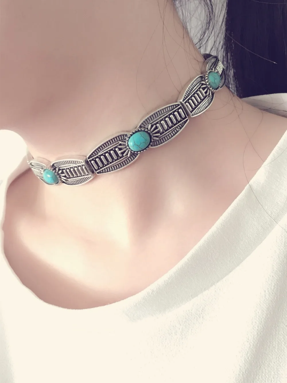 Женское винтажное этническое ожерелье collares богемское Колье чокер модные