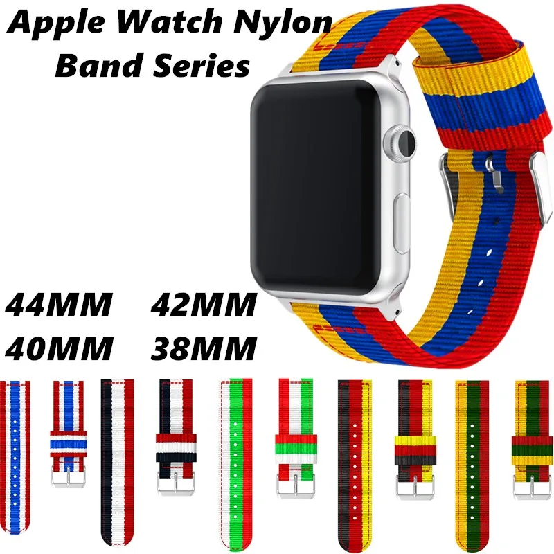 Спортивная полоса нейлоновая петля ремешок для часов Apple Watch 4/3/2/1 браслет