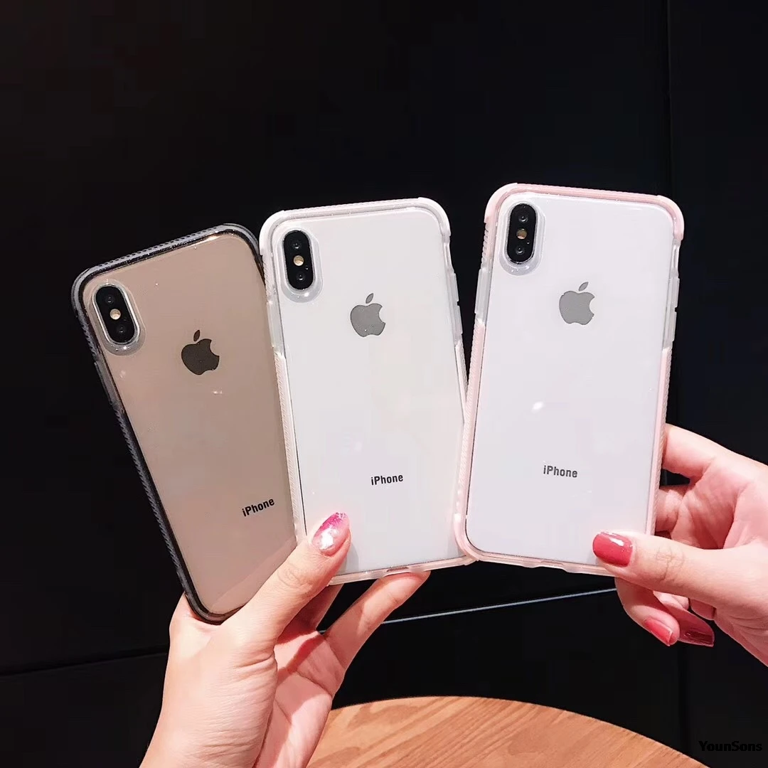 For iPhone X XS Max Soft Transparent TPU back case for 6 6S 7 8 Plus Anti Yellow Mobile Phone Cover coque |