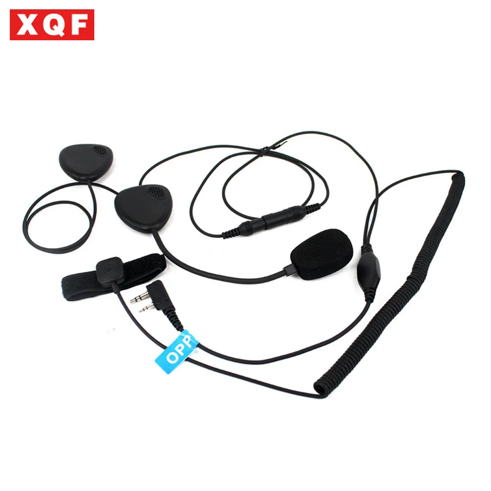 XQF 2 Pin Finger PTT мотоциклетный шлем радио гарнитура микрофон для Kenwood 3207 BAOFENG UV5R UV5RA Ham