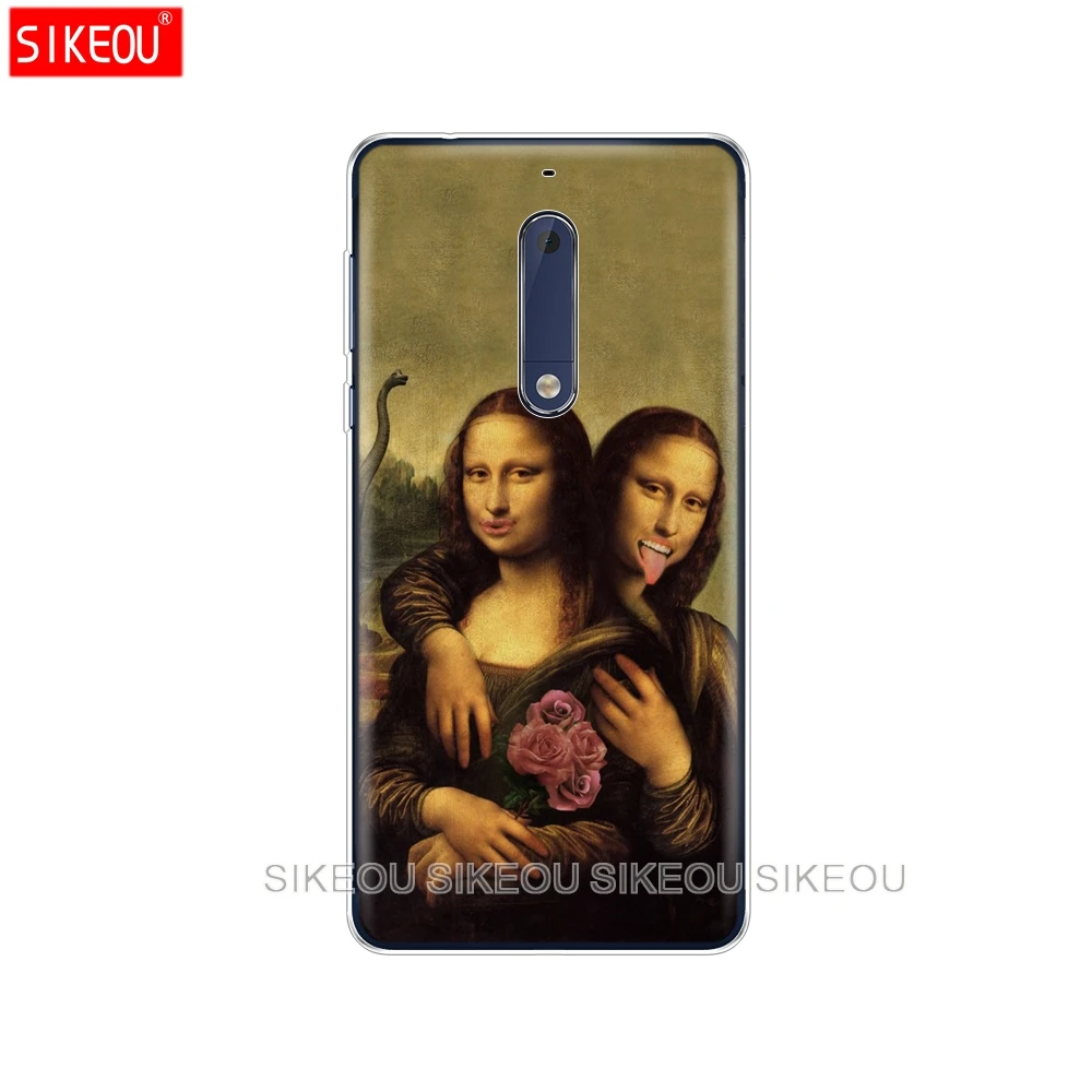 Силиконовый чехол для телефона Nokia 5 3 6 7 PLUS 8 9/Nokia 1 2 2018 рисунок Мона Лиза|Бамперы| |