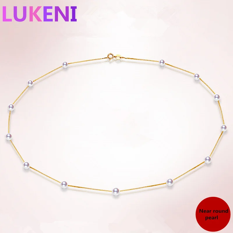 Ожерелье женское из натурального жемчуга 100% мм 7 мм|fashion jewelry|jewelry fashionjewelry free shipping |