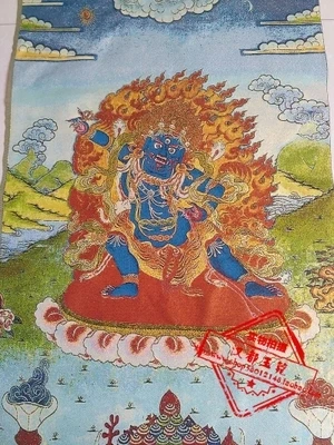 

Make Brocade Embroidery Painting (Black Wealth God Buddha Statue)