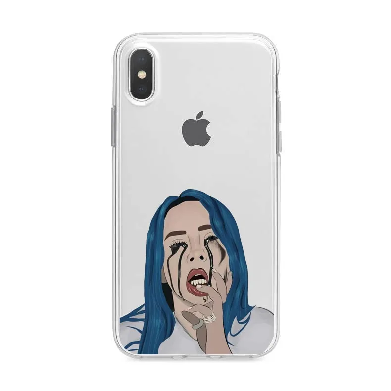 TPU Надписью «Don't Улыбка у меня певицы Billie eilish Мягкая силиконовая задняя крышка чехол для телефона для iPhone 11 Pro MAX 5S 6plus 7 8Plus X XR XS MAX - Цвет: TPU