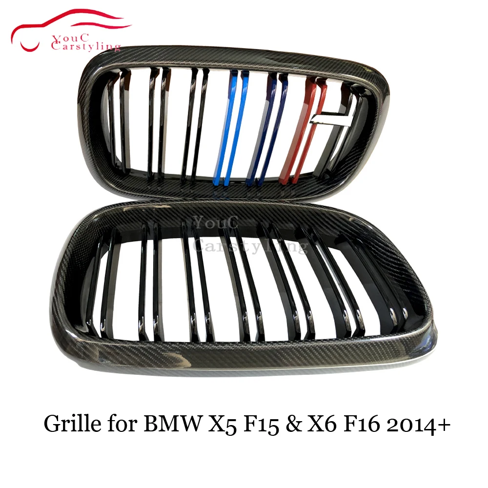 Глянцевая черная M цветная Передняя ножная решетка для BMW X5 F15 & X6 F16 5 дверный SUV ABS