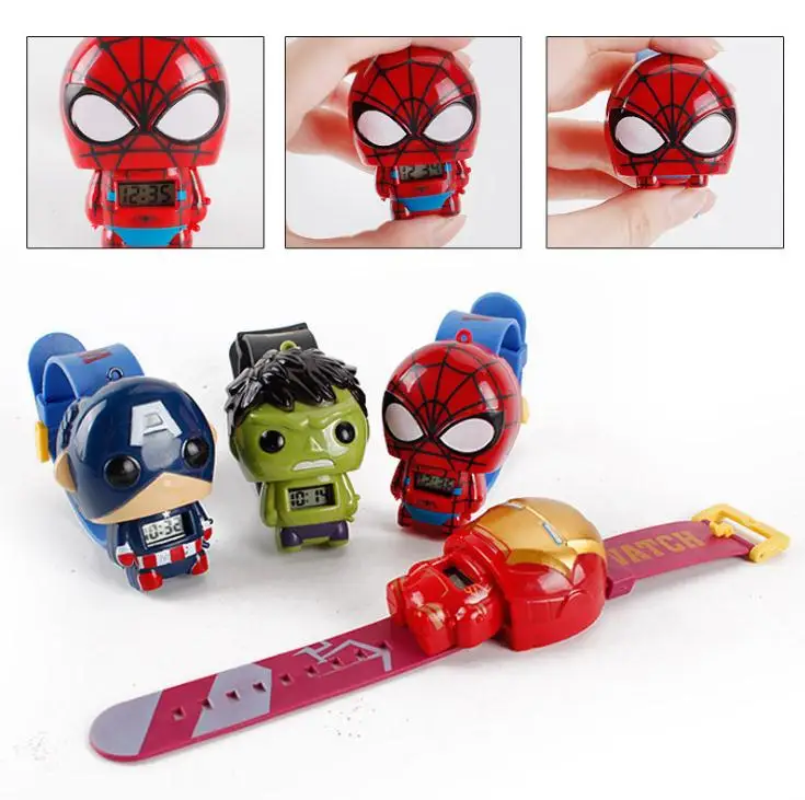 Цифровые 3D часы Marvel Super Hero электрические цифровые с героями мультфильмов