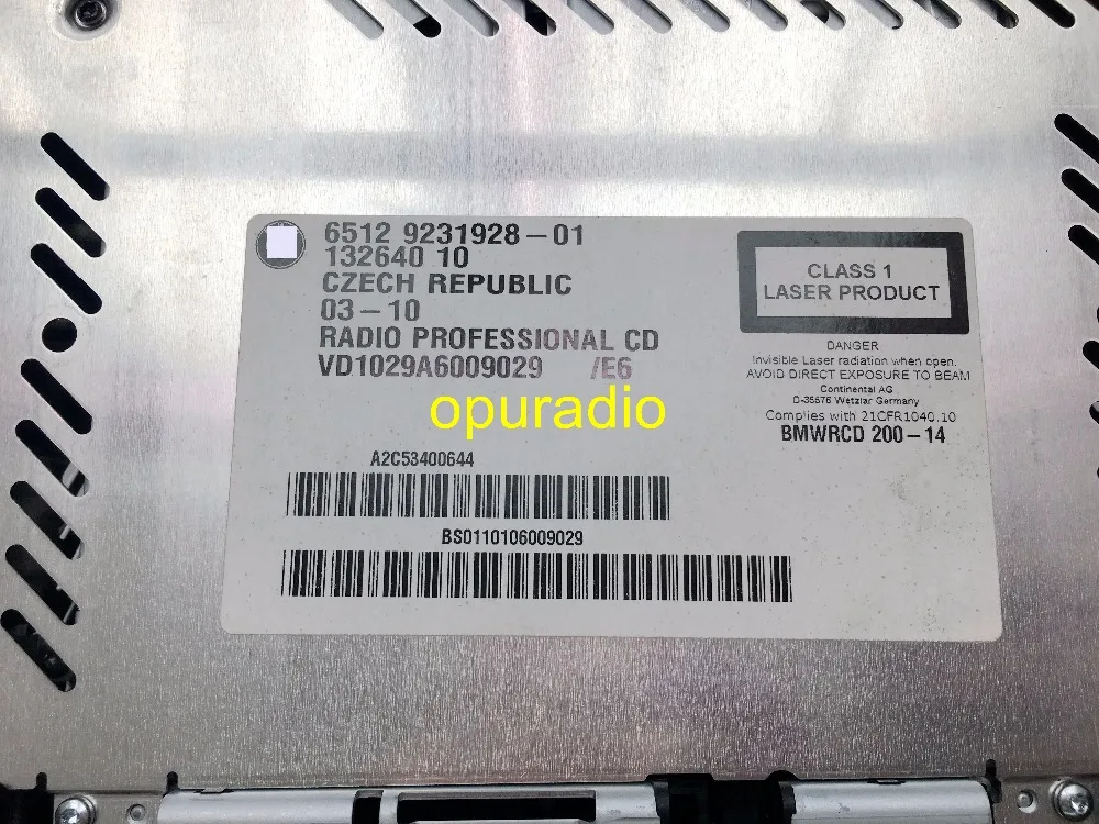 Совершенно новый BMWRCD200 6512 9231928 01 с оптическим большинством функций для BM W E60 E84 E87 E90