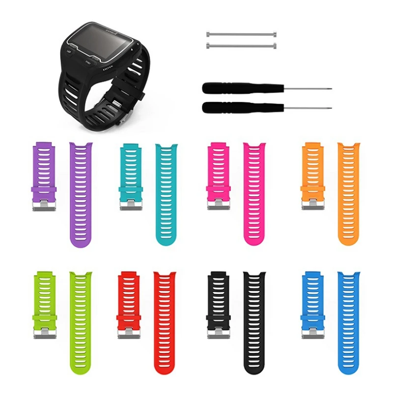 Essidi водонепроницаемый дышащий силиконовый ремешок для часов замена Garmin Forerunner 910XT