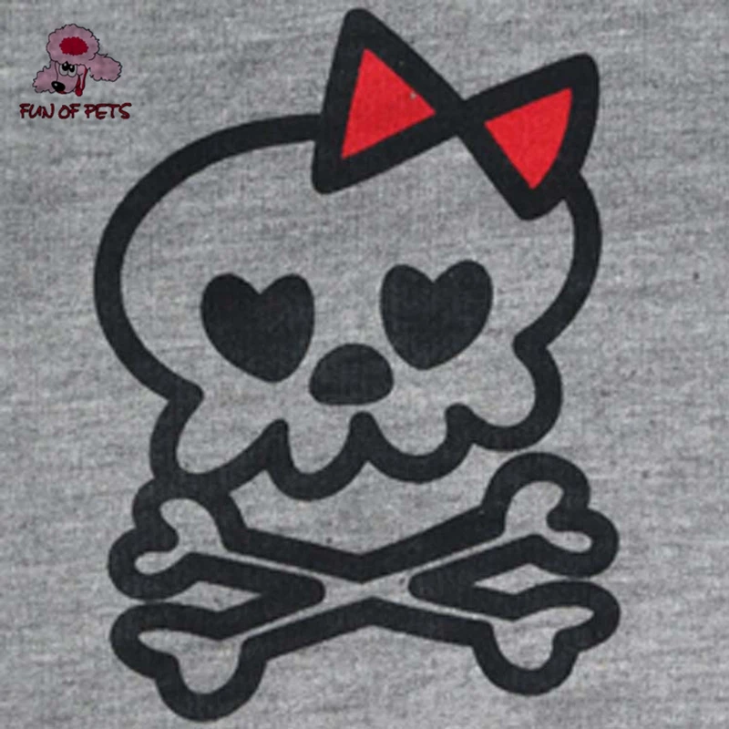 2017 Весна Осень милый лук череп шаблон пальто с капюшоном для домашних животных