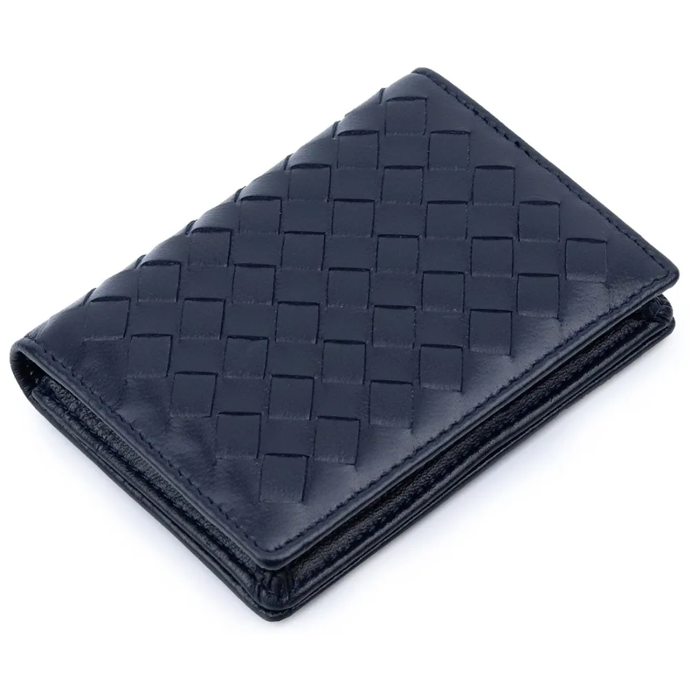 New Fashion Pink Credit Card And ID Holder Women Men Gift Bus Bank Cover With Weaving Genuine Leather Coin Wallets | Багаж и сумки
