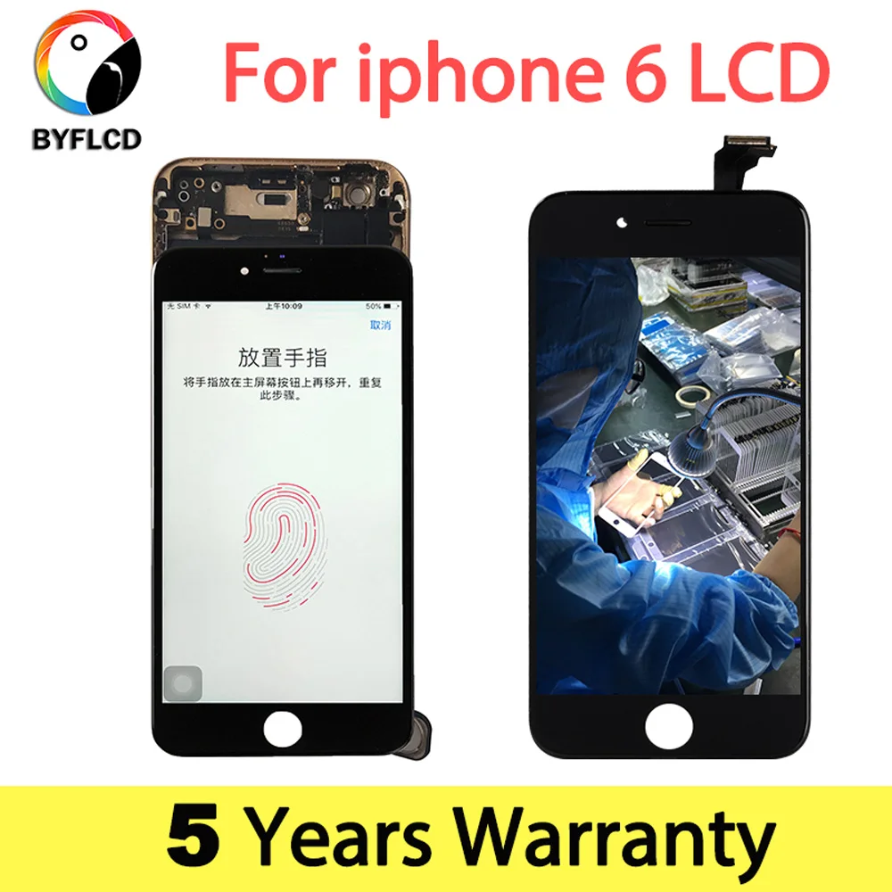 BYF мобильный телефон класса AAAAA lcd для iPhone 6 экран 4 7 дюймов 5S S дисплей сенсорный