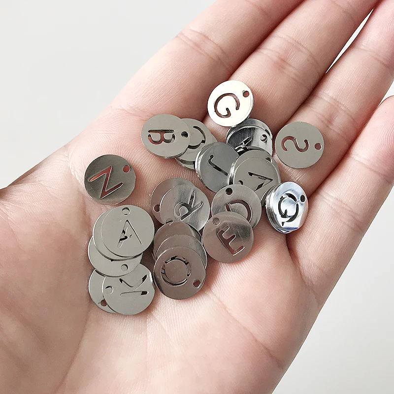 Подвеска из нержавеющей стали 316L с алфавитом 26 шт.|accessory charm|initial charmscharm charm |