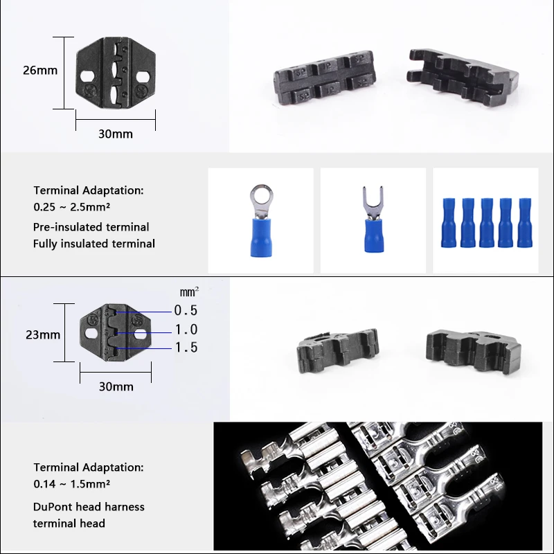 Обжимные клещи SN 2549 0 08 1mm2 48B 5 1.5mm2 и челюсти для 2 8 4 6 3 VH2.54 96 2510/трубка/insuated терминалы