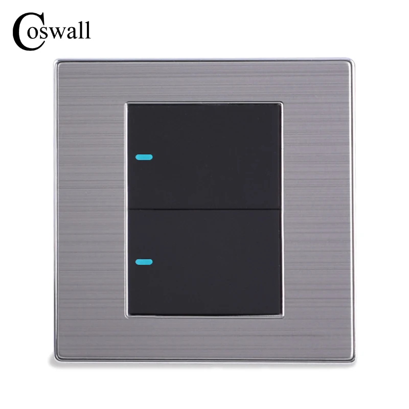 Coswall 2 Gang Way роскошный светильник ель света ВКЛ/ВЫКЛ настенный выключатель