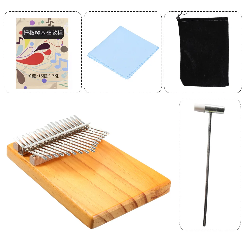 17 клавиш Kalimba Mbira Карманный музыкальный инструмент Пальчиковое пианино